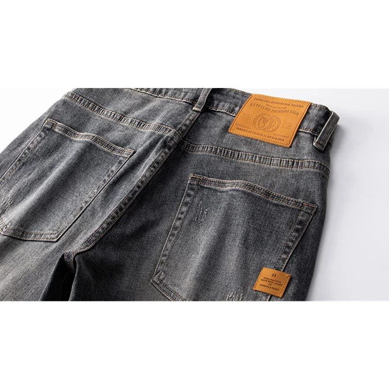 Streetwear Men American Vintage Loose Blue Jeans 2022 Autumn and Winter New Pattern Fashion Straight Cylinder Trousers Female