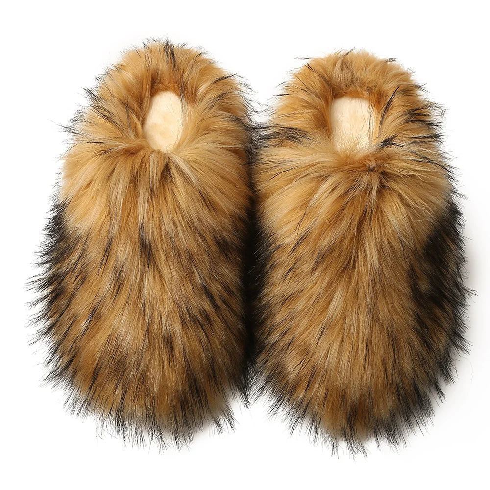 2023 New Type Of Plush Slippers For Women In Autumn And Winter Home Fur And Warm Imitation Fur Anti Slip Toe Slippers