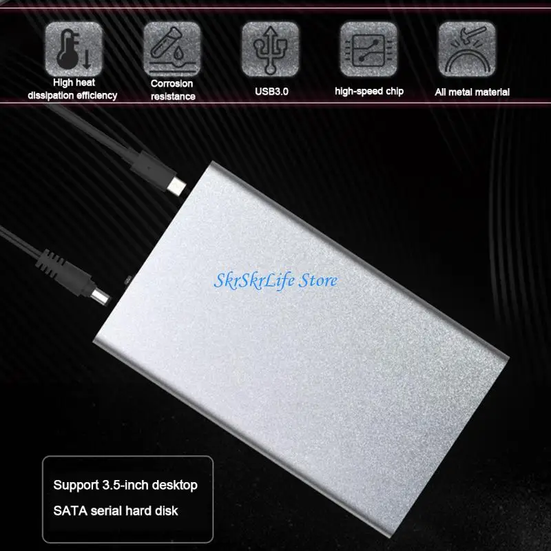 Фото E65E Blueendless 3,5-дюймовый USB Type C — USB A/Type C HDD Box 3,5-дюймовый жесткий диск №5