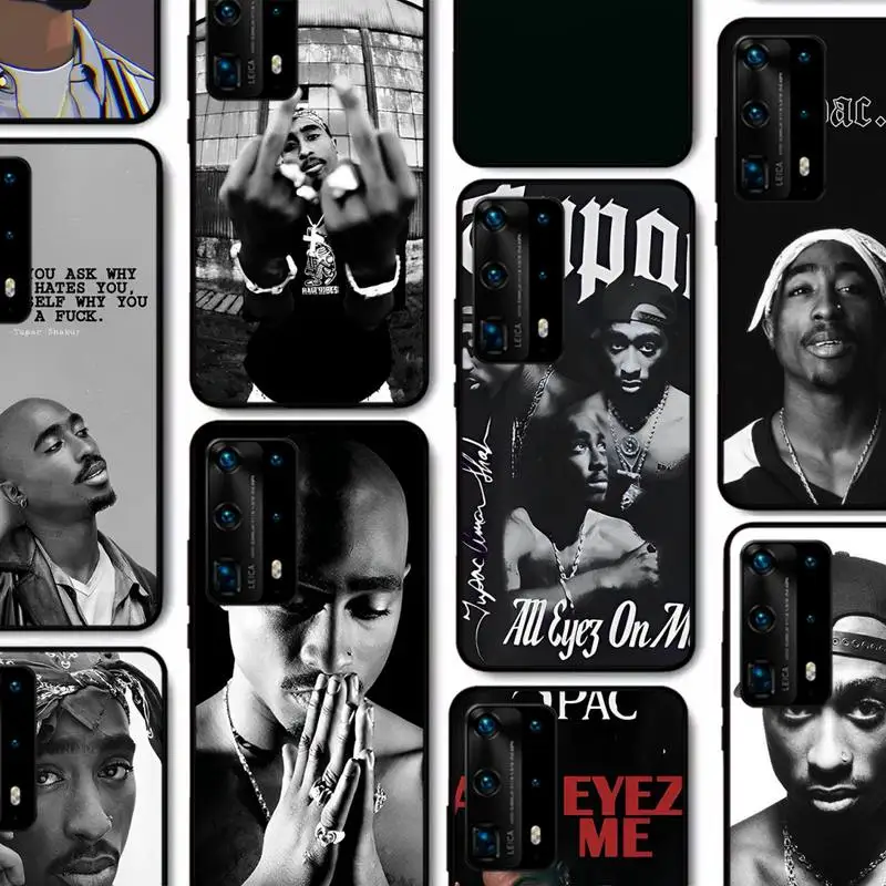 

Hiphop Rap Singer 2Pac Phone Case for Huawei P30 40 20 10 8 9 lite pro plus Psmart2019