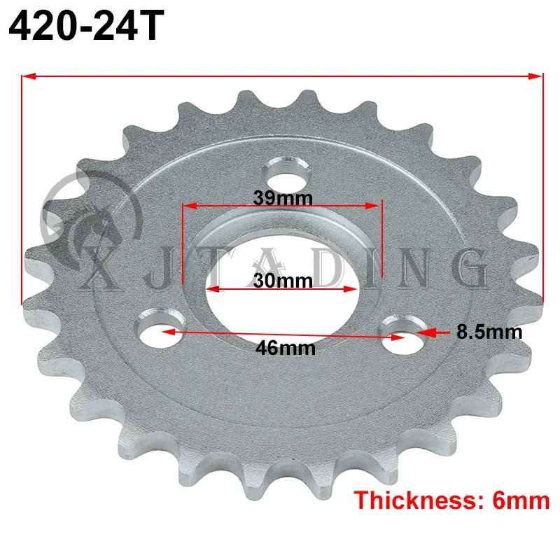 

Мотоцикл 24T/26T/28T/29T/31T/35T/37T зубья 30 мм задняя звездочка подходит для Honda Monkey мотоцикл пит-байк 420/428 цепь