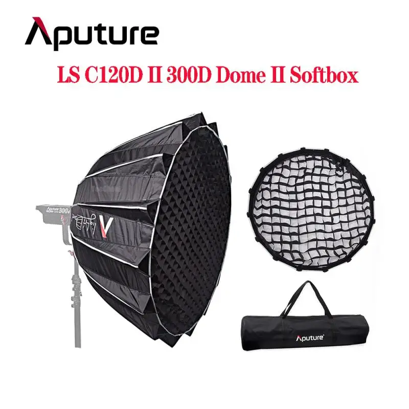 

Aputure Light Dome II Softbox with Grid Flash Diffuser For LS C120d II 300d Soft Boxes Mount Fixtures Outside Diffuser