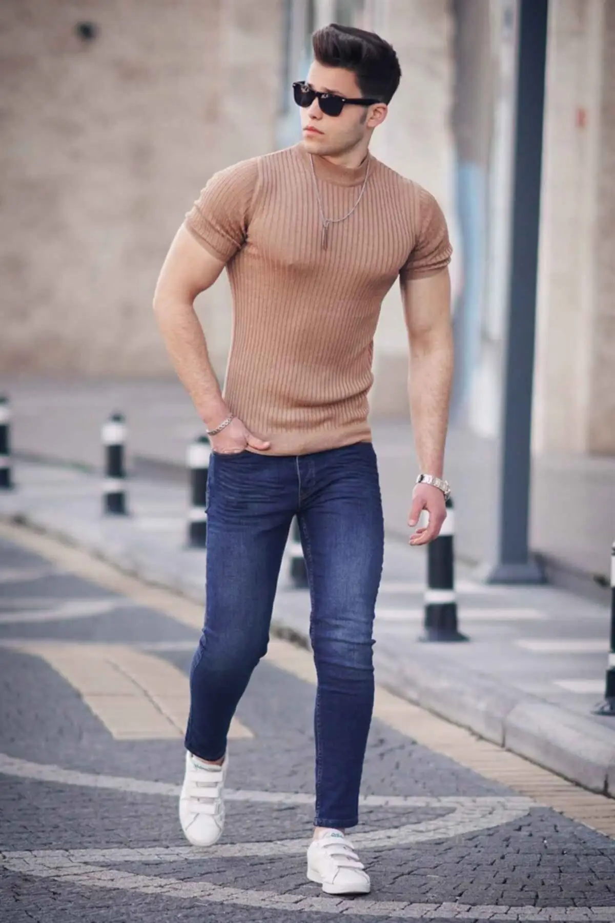 

Half Fisherman Sweater Camel Men's T-Shirts Men's T-Shirts Sport Stylish 2021