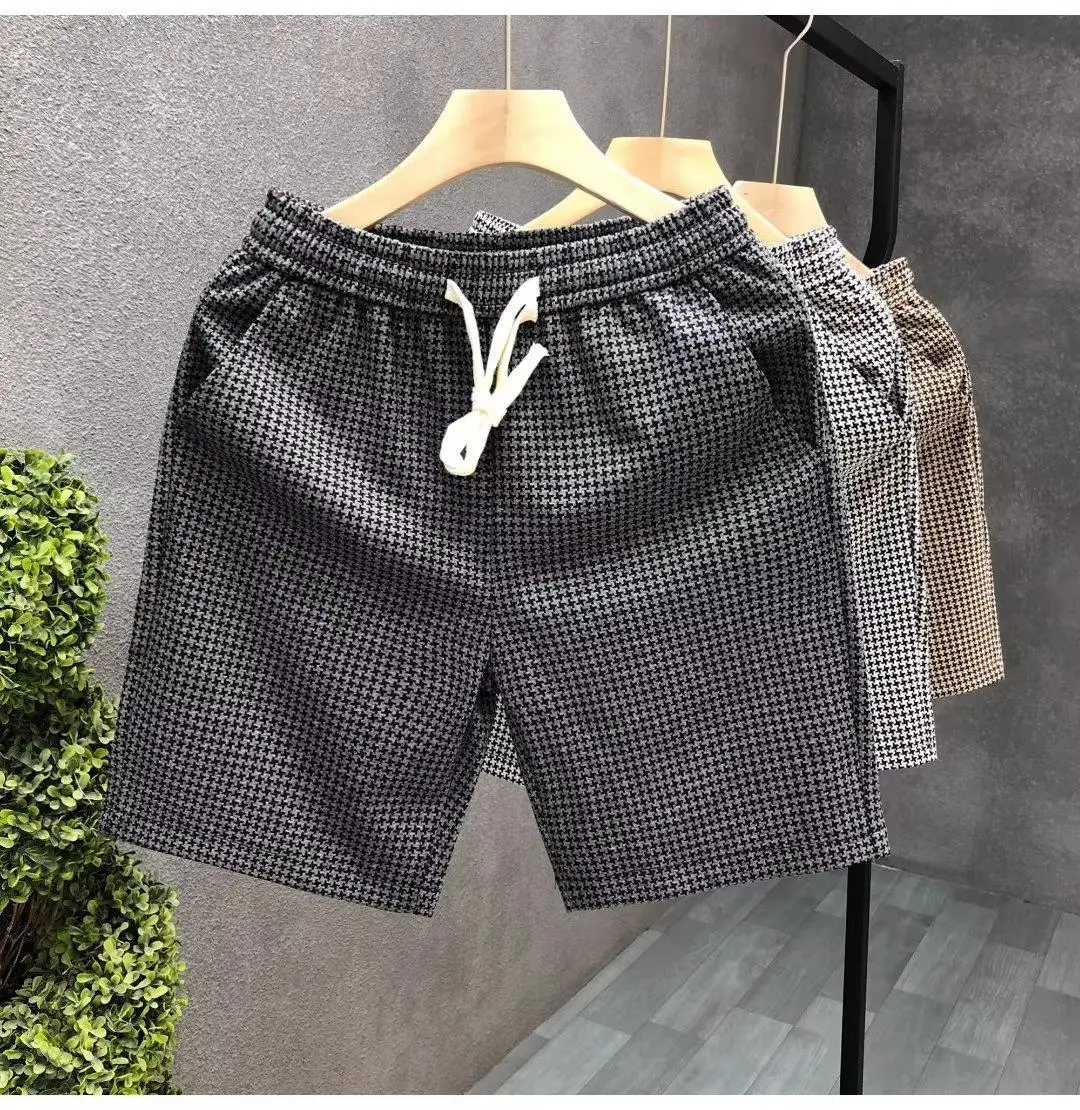 

2023 Men's Fashion Cotton Solid Loose Shorts Korea Style Summer Casual Drawstring Pants Gym Outdoor Beach Shorts New for Male
