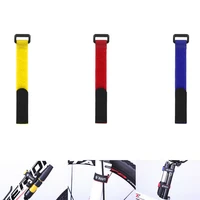 4pcs bicycle adjustable nylon pump strap bike brake shift cable ties holder mtb road mountain bike accessories supplies