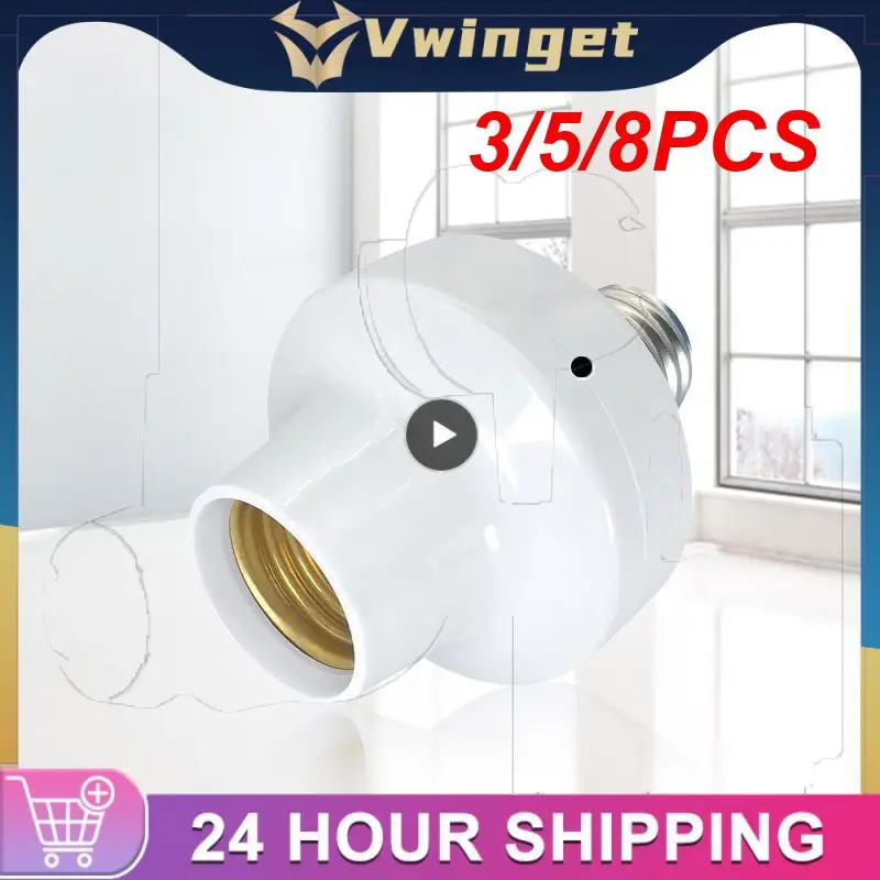 

3/5/8PCS Hands-free Voice Control Wireless Light Bulb E27 E26 Smart Lamp Holder 90-250v Wifi Smart Light Bulb Adapter Smart Home