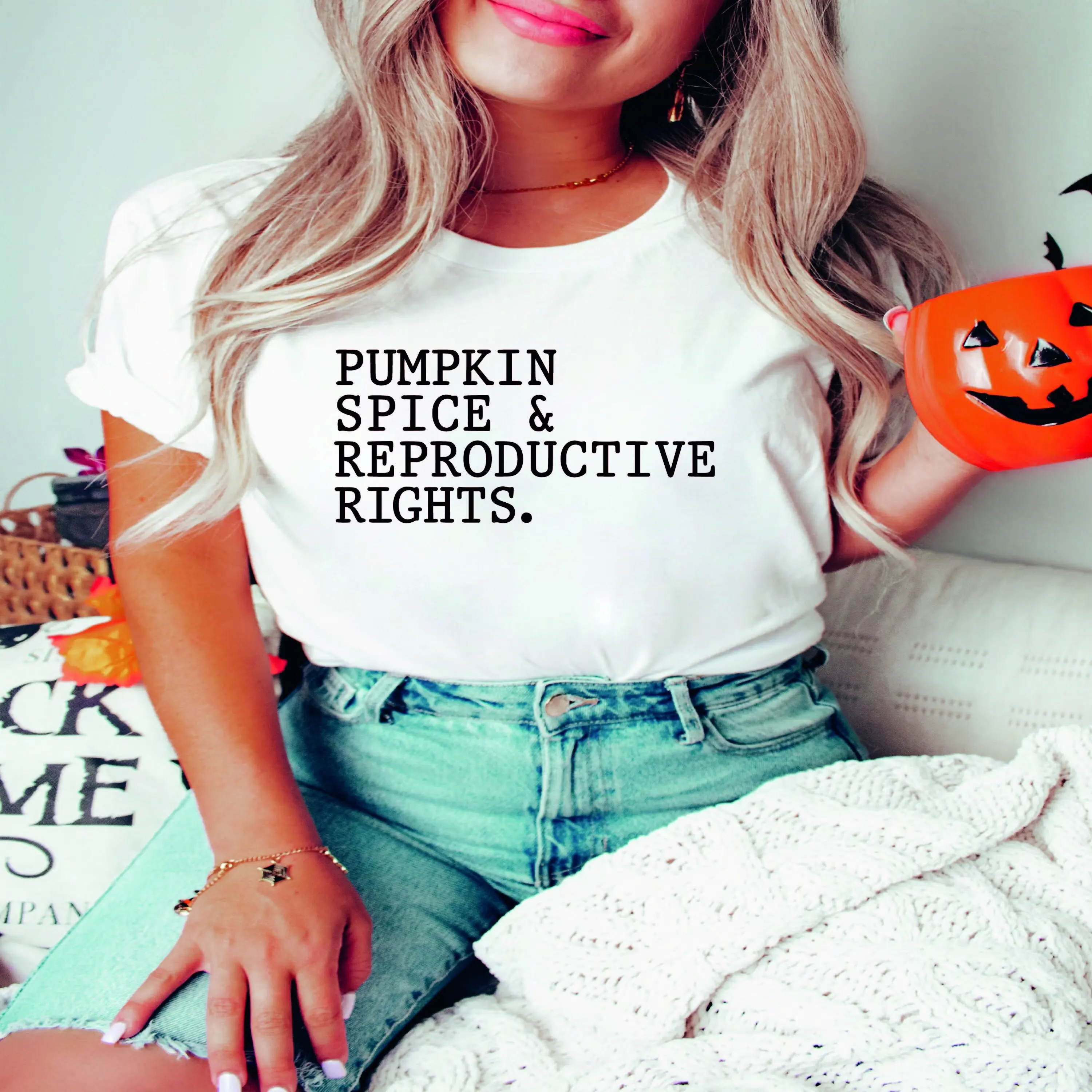 Рубашка Тыква специи и репродуктивные права Феминистский пот T Социальная