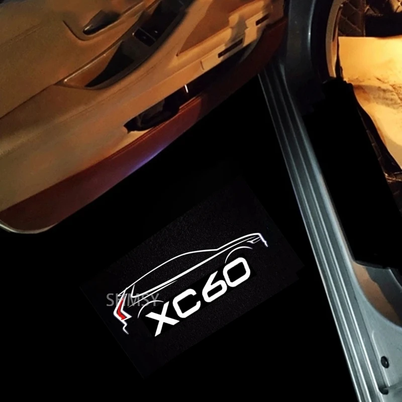 

Светодиодные лазерные проекторы для дверей автомобиля для Volvo XC60 2022 2021 2020 2019 2018 2017 2016 2015-2009, аксессуары, декор