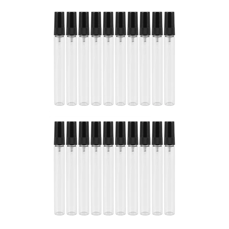 

20Pcs Mini Portable Glass Perfume Bottle Travel Size Empty Perfume Glass Spray Bottles(10Ml)