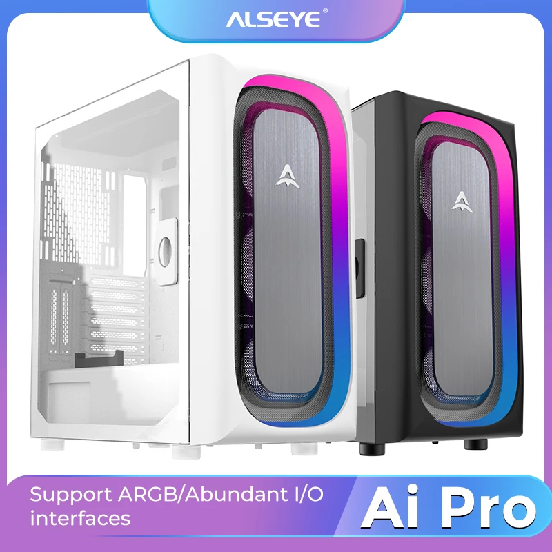 

Alseye Ai Pro Miditower Computer Case TYPE-C USB 3.0 (Just Case,Without Cooler Fan ) Support Mini ITX Micr -ATX E-ATX PC Case