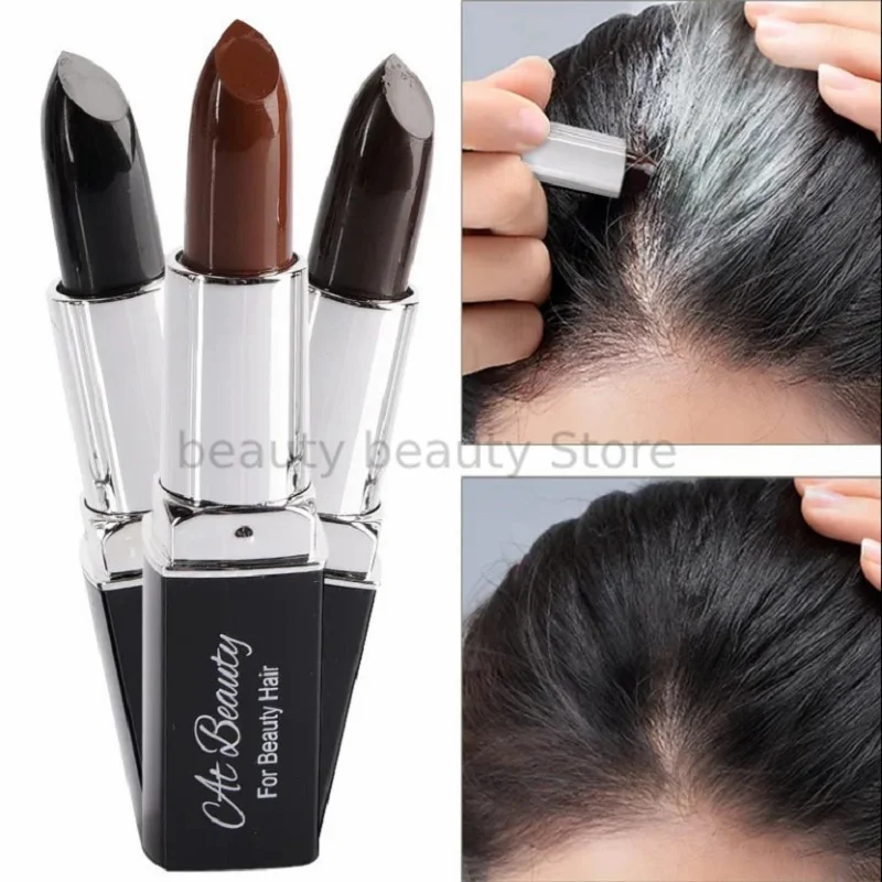 

4g One-Time Hair Dye Pen Covering White Hair Lipstick Type Pure Plant Hair Dye Instant Gray Root Coverage Hair Color Cream Stick