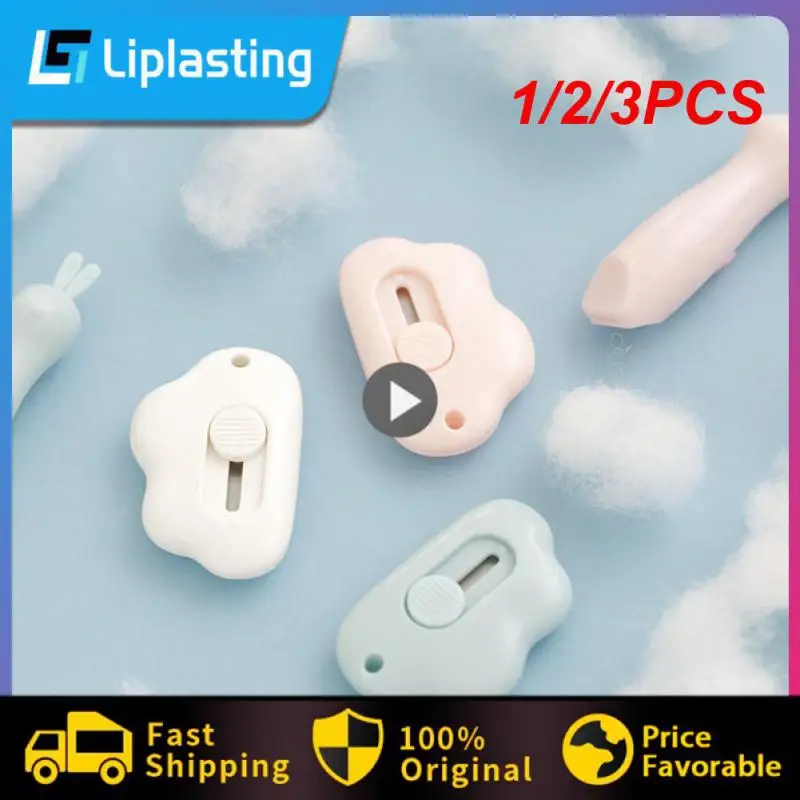 

1/2/3PCS Cute Rabbit Cloud Color Mini Portable Utility Knife Paper Cutter Cutting Paper Razor Blade Office Stationery Cutting