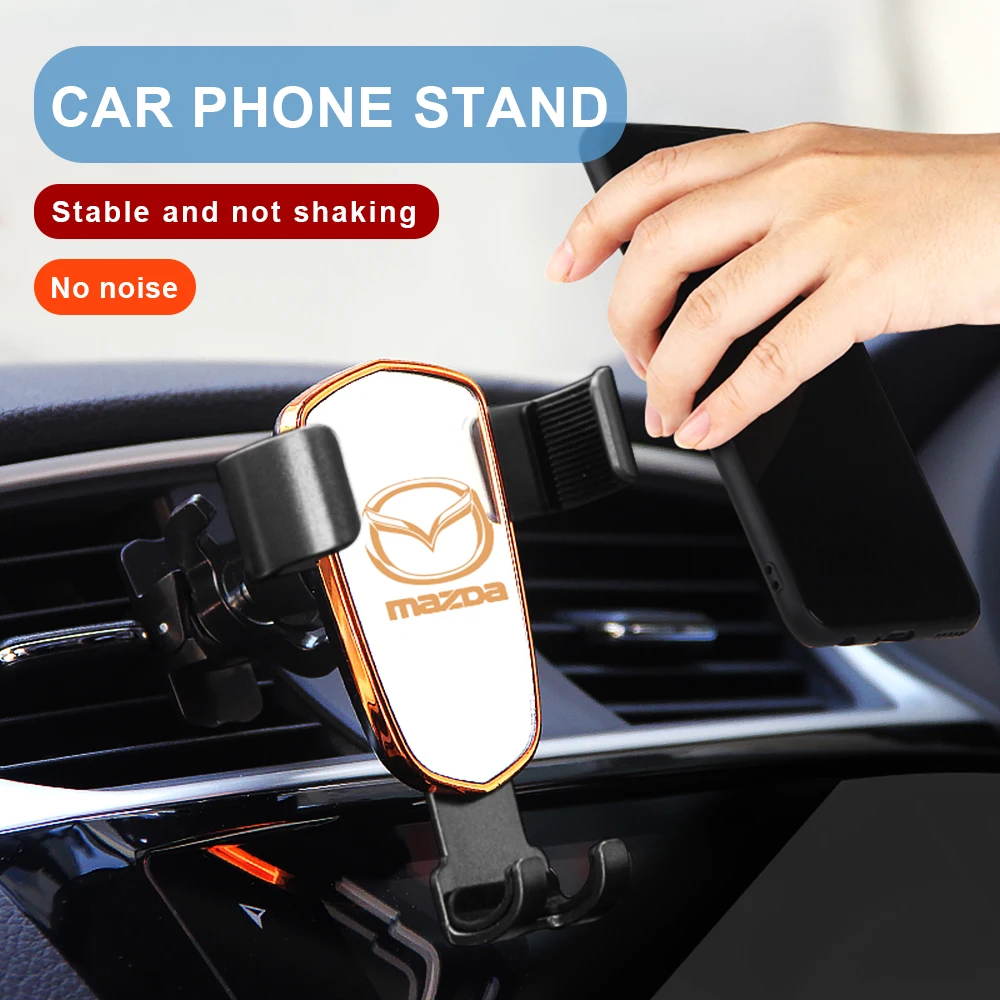 

Car Phone Holder Glass Screen Bracket Logo Air Vent Mount Stand Interior Parts Universal For Mazda 3 5 6 8 CX5 CX-7 CX-9 MX-5