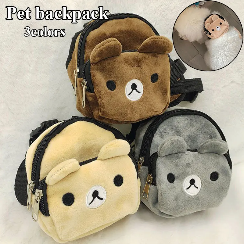 

Cartoon Bear Shape Pet Backpack High Quality Durable Dog Backpack Lovely Outdoor Travel Carrier Snack Bag For Small Medium Dogs