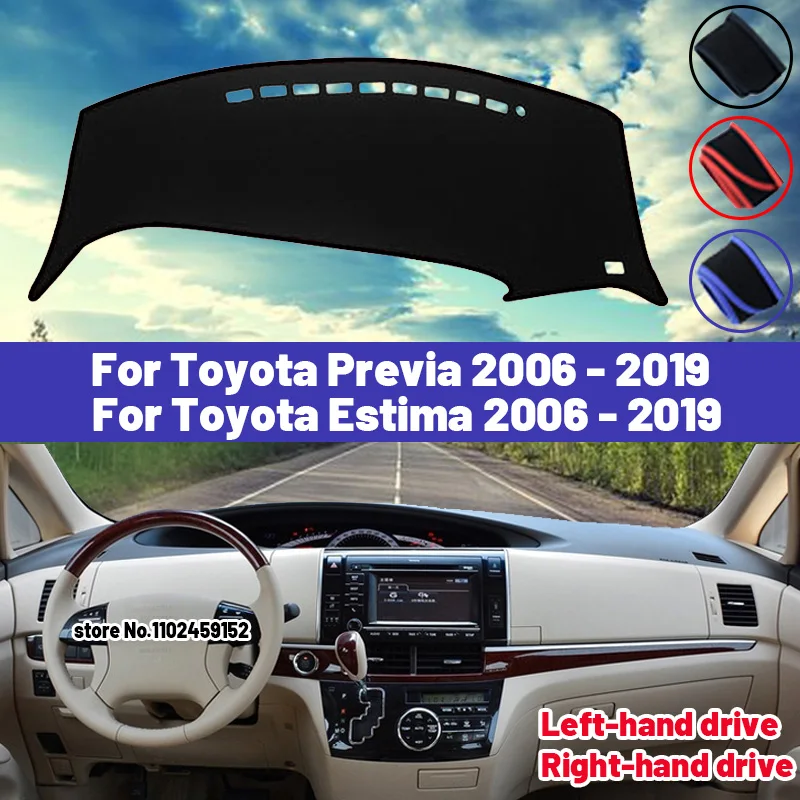 

Высококачественный коврик для приборной панели автомобиля Toyota Previa Estima 2006-2019, солнцезащитный козырек для защиты от фотографий, коврики с защитой от УФ-лучей 2017 2018