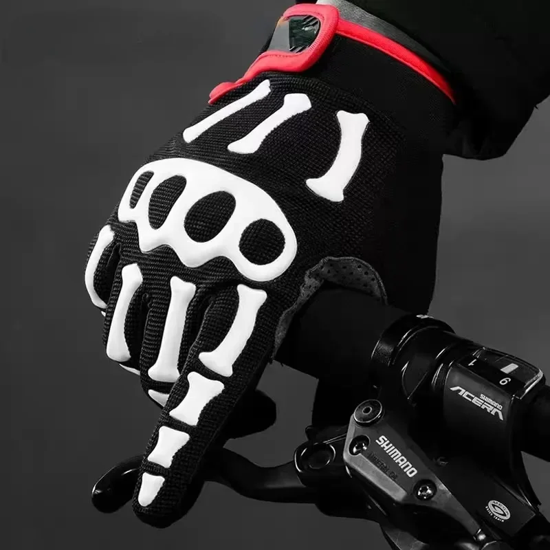 

Qepae Cycling Gloves Full Finger MTB Bicycle Gloves Half Finger Anti-slip Shockproof Gel Breathable Lycra Padded Palm Gloves