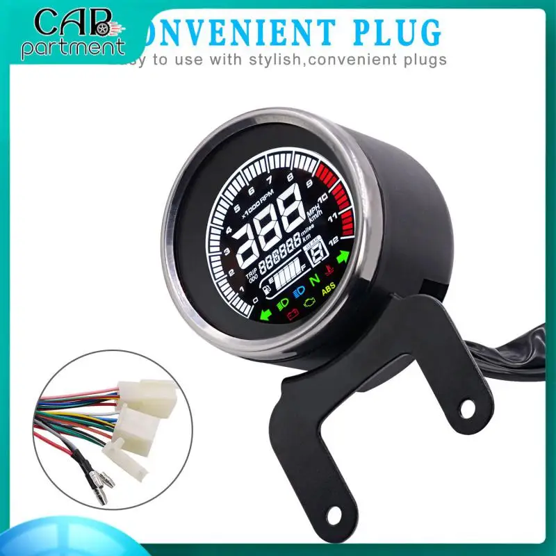 

3.78" 95mm 12V Motorcycle Multi-function Meter Mileage Public Mile Switch LCD Display Tachometer