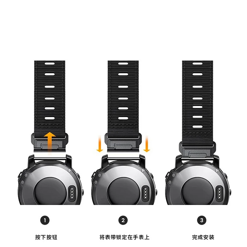 Фото Ремешок Quickfit 20 22 26 мм Trail Loop для Garmin Fenix 5 Plus 6 Pro 7X Tactix 7 8 AMOLED 45 47 51 Instinct 2 2S 2X 3 Ремешок для часов №4