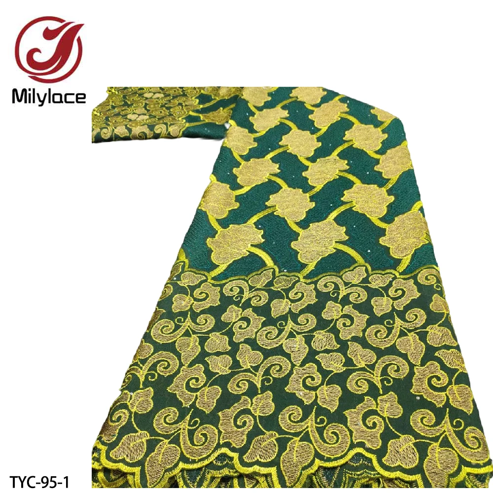 

African Dry 100% Cotton Lace Fabric 2021 High Quality Lace Swiss Voile Lace In Switzerland for Sewing Women Dress TYC-95