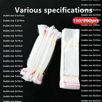 200100pcs disposable self adhesive clear plastic bag small self sealing packaging for candy biscuits pens jewelry or gifts