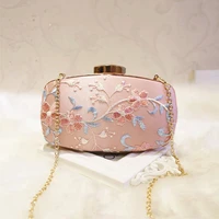 beautiful flowers pattern women ceremony bag girl small pink purse evening bags clutches