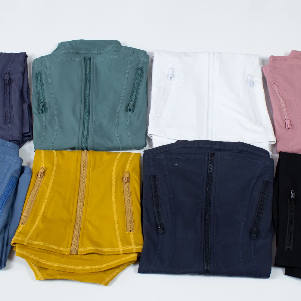 Fitness LuLu Running Street Women Yoga Clothes Jackets Tops Blazer Cardigan Without Cap Tight Coat Casual Clothing