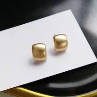 fashion vintage geometry gold earrings for womens simple aesthetic trend metal stud earrings luxury jewelry women accessories