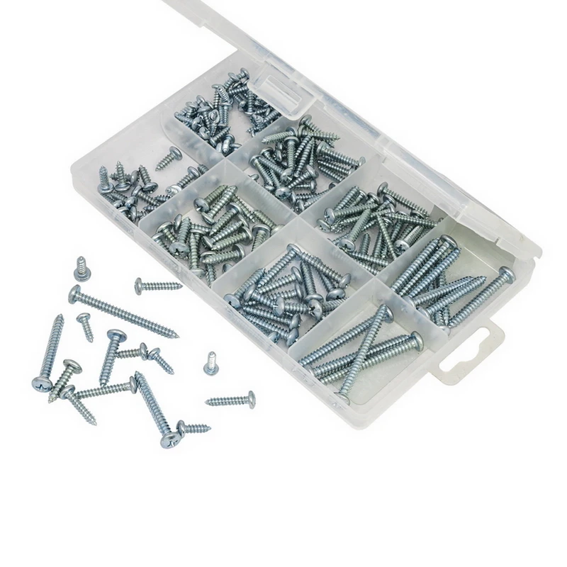 Самонарезающие винты с панорамной головкой Phillips из листового металла набор в