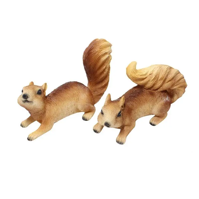 

Cute Resin Little Squirrel Figurines Garden Landscape Statue Halloween Christmas Tree Decor Ornaments Crafts Home Art Decoration