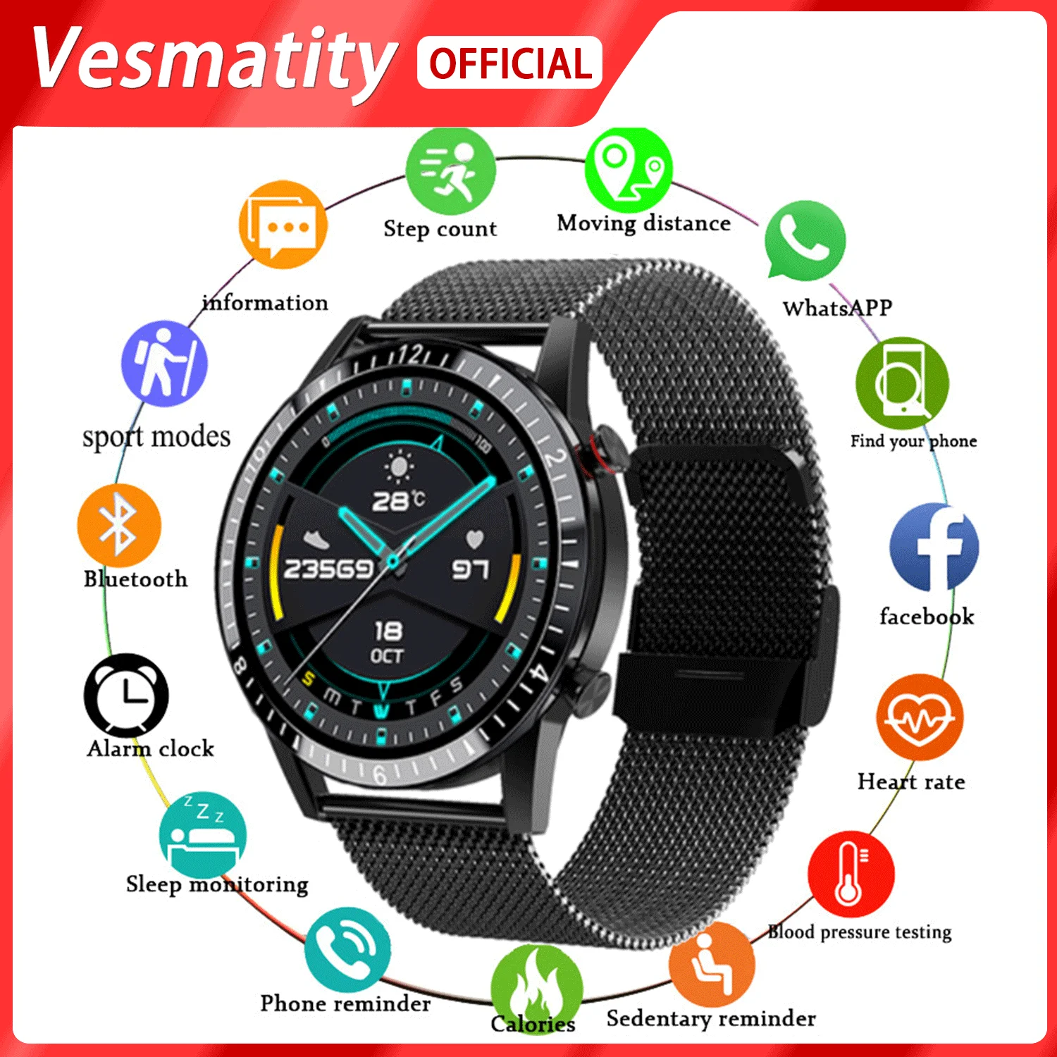 

2021 Smart Watch I9 Touch Screen Hand Free Business Smartwatch Men Women Fitness Tracker Heart Rate Call Message Music Band Hot