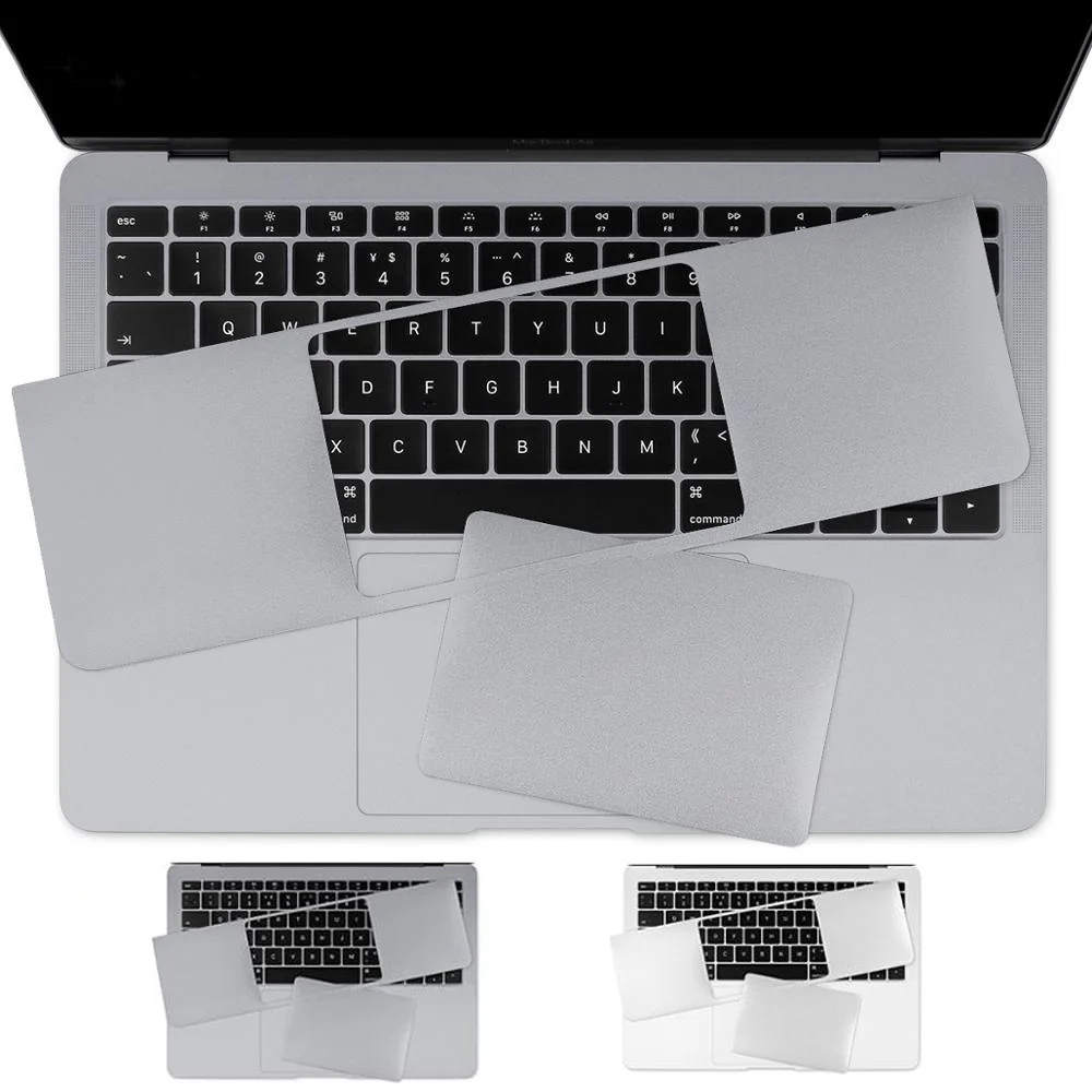 For MacBook Pro Retina 13 15 16 Touch Bar Air 13.3 inch Palms Guard Rest Cover with Trackpad Protector Sticker Silver