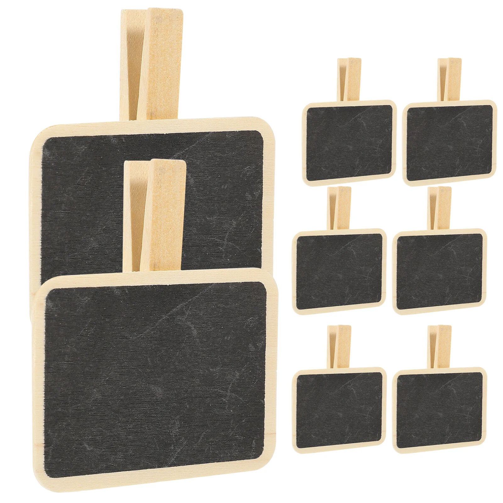 

Bill Folder Chalkboard Clip Planter Pot Markers Multi-function Wooden Blackboard Message Clamps