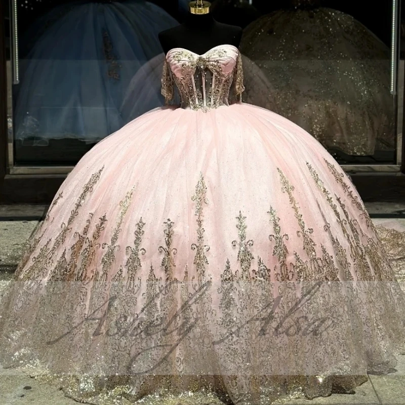 Роскошное бальное платье розового цвета для выпускного вечера танцевальное Desses