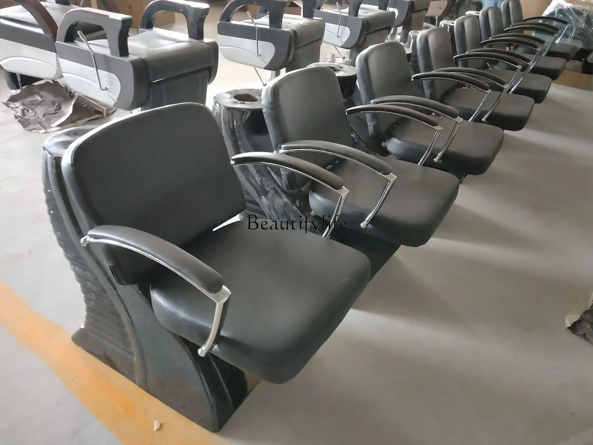 Полулежачий шампунь кровать для парикмахерской специальная смываемая сидячий