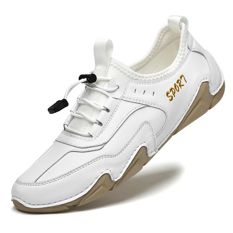 

Men's shoes spring and autumn trend soft bottom large size light soft surface sports casual beanie leather shoes