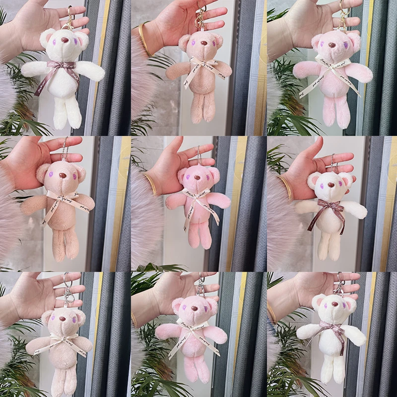 

Kawaii мягкий милый плюшевый медведь кукла плюшевая игрушка мультфильм школьный рюкзак подвесная кукла брелок сумка аксессуары модное украшение ювелирные изделия