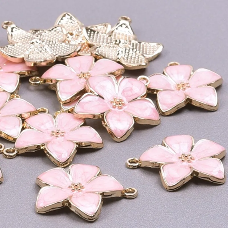 10 шт./лот Подвеска из сплава в виде персикового цветка вишни пиона груши авокадо