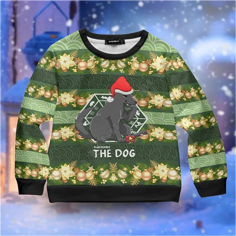 PLstar Cosmos Ryuguji Xmas Christmas 3d print Hoodies Pullover Boy For Girl Long Sleeve Shirts Kids Christmas Sweatshirt