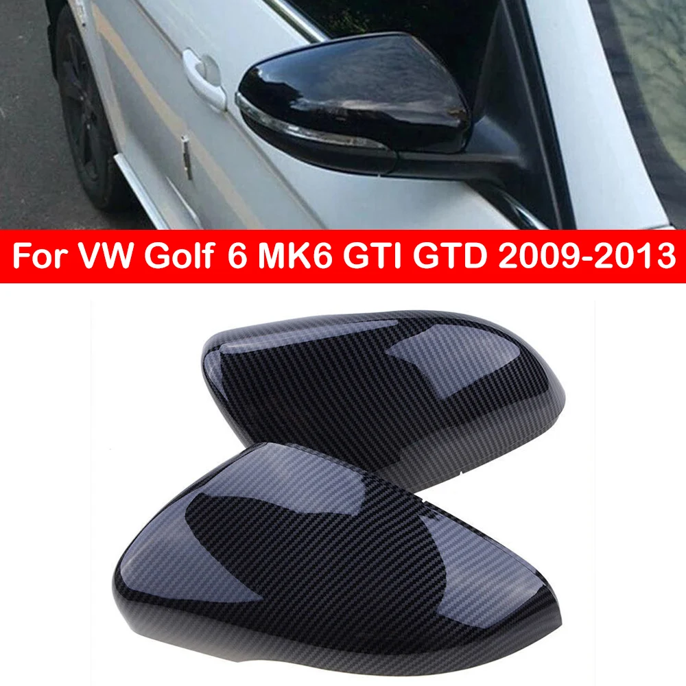 

For VW Volkswagen Golf 6 MK6 GTI GTD 2009-2013 Car Replacement Rearview Side Mirror Cover Wing Cap Exterior Door Case Trim Auto