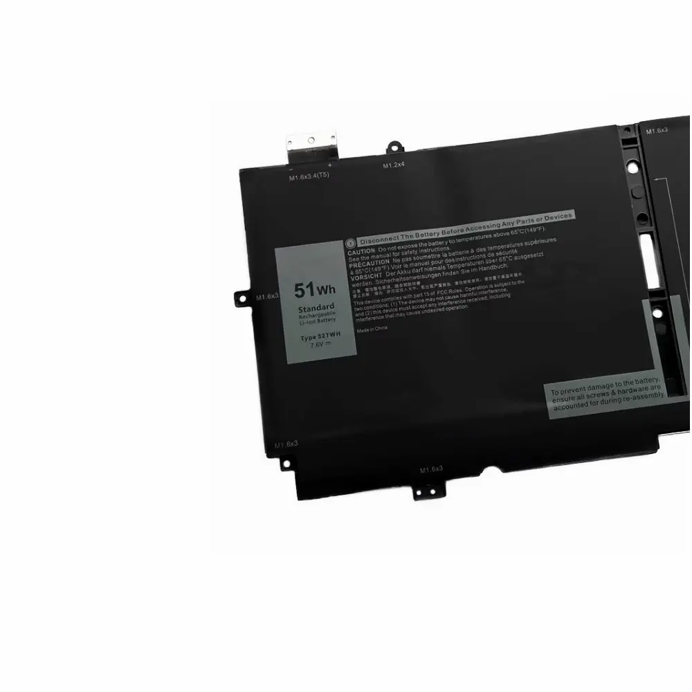 НОВЫЙ аккумулятор для ноутбука 52TWH Dell XPS 13 7390 9310 2-IN-1 P103G001 P103G002 7 6 В 51WH