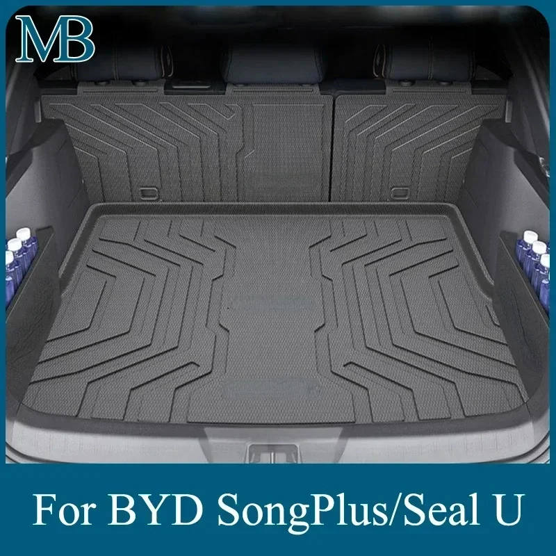 

Новый стиль для BYD Song Plus 2025 Seal U Аксессуары TPE Автомобильный коврик в багажник Водонепроницаемый грязеотталкивающий коврик для грузовика Коврик для домашних животных легко чистится