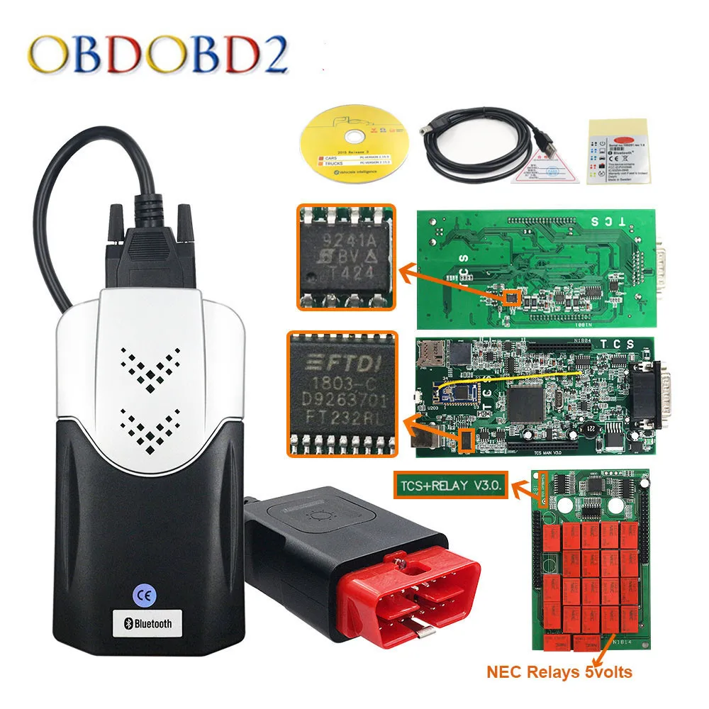 TCS Pro Bluetooth 2020 23 с Keygen V3.0 NEC Real 9241A двойная зеленая печатная плата Multidiag OBD2