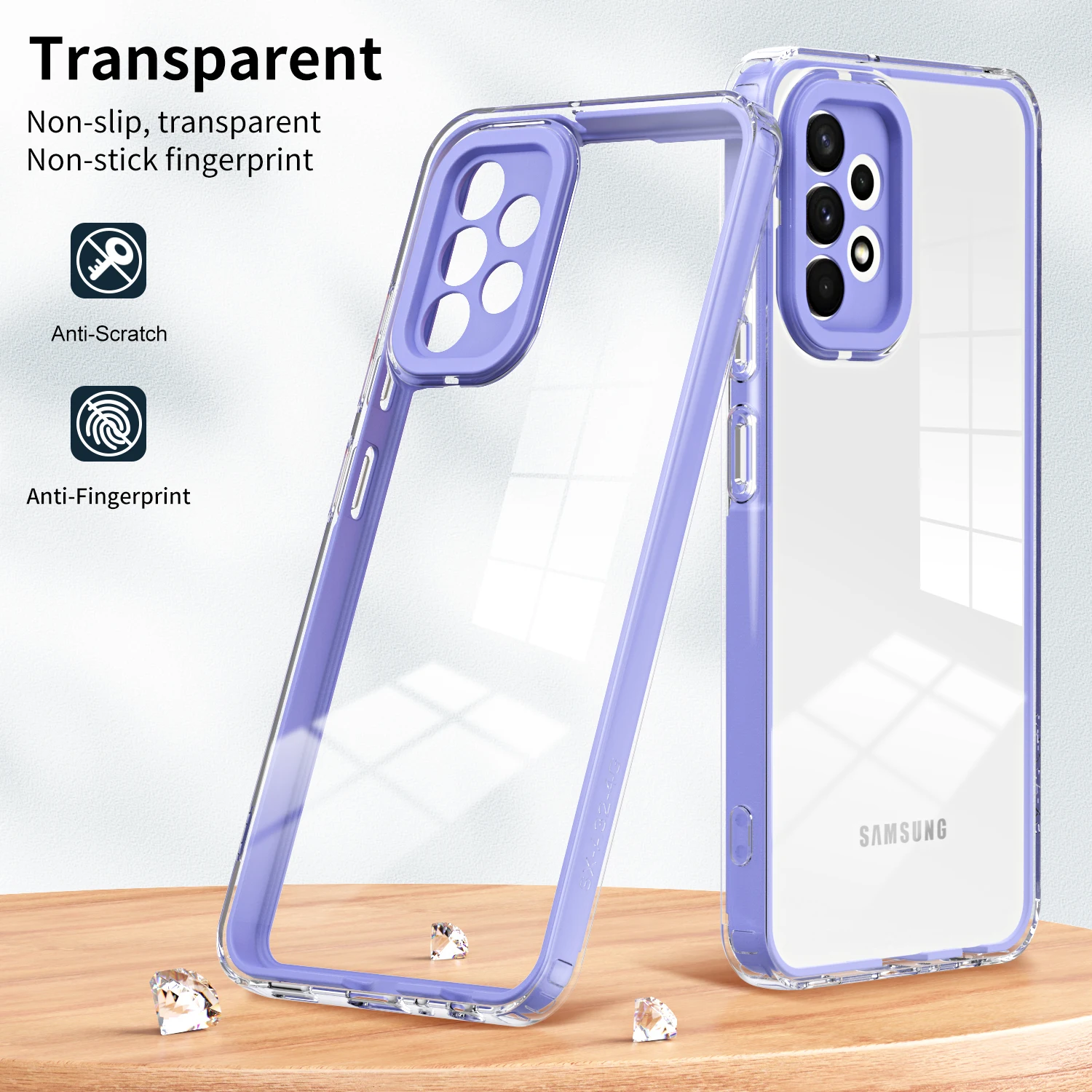 

3 IN 1 Frame Clear Case for Samsung Galaxy A32 4G Luxury Soft Silicone Edges Armor Shockproof Phone Cover SamsungA32 GalaxyA32