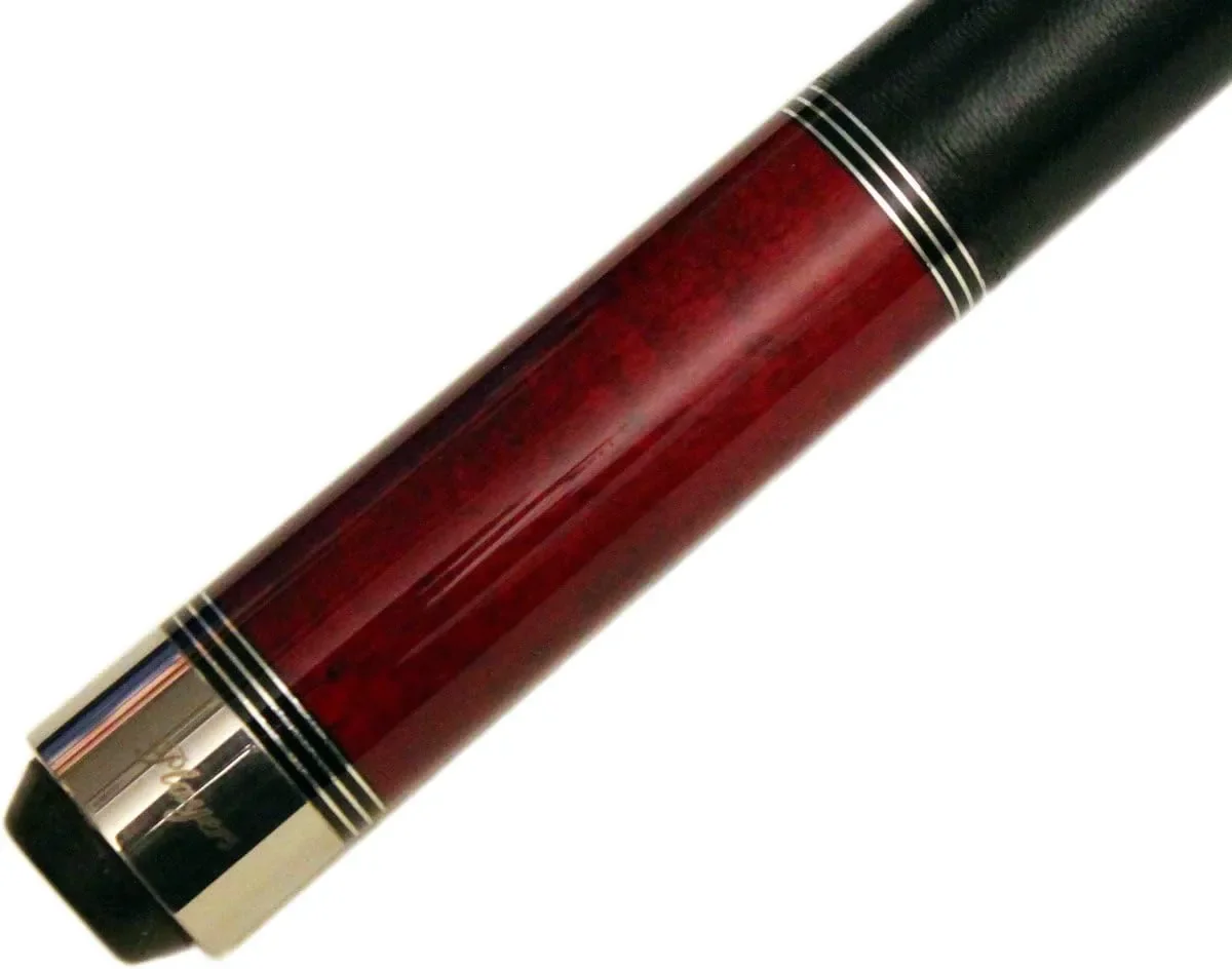 

Classic Crimson Birds-Eye Maple with Triple Silver Rings Cue, 21-Ounce