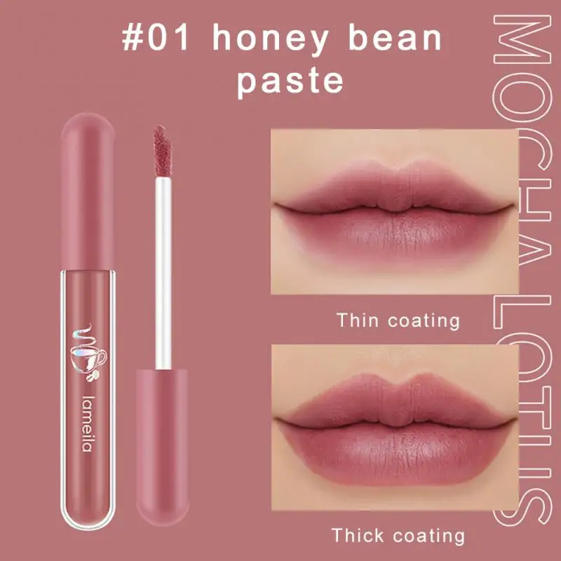 

Красные бархатные Жидкие помады, Стойкий матовый блеск для губ, антипригарная чашка, глазурь для губ, водостойкий макияж, телесный оттенок д...