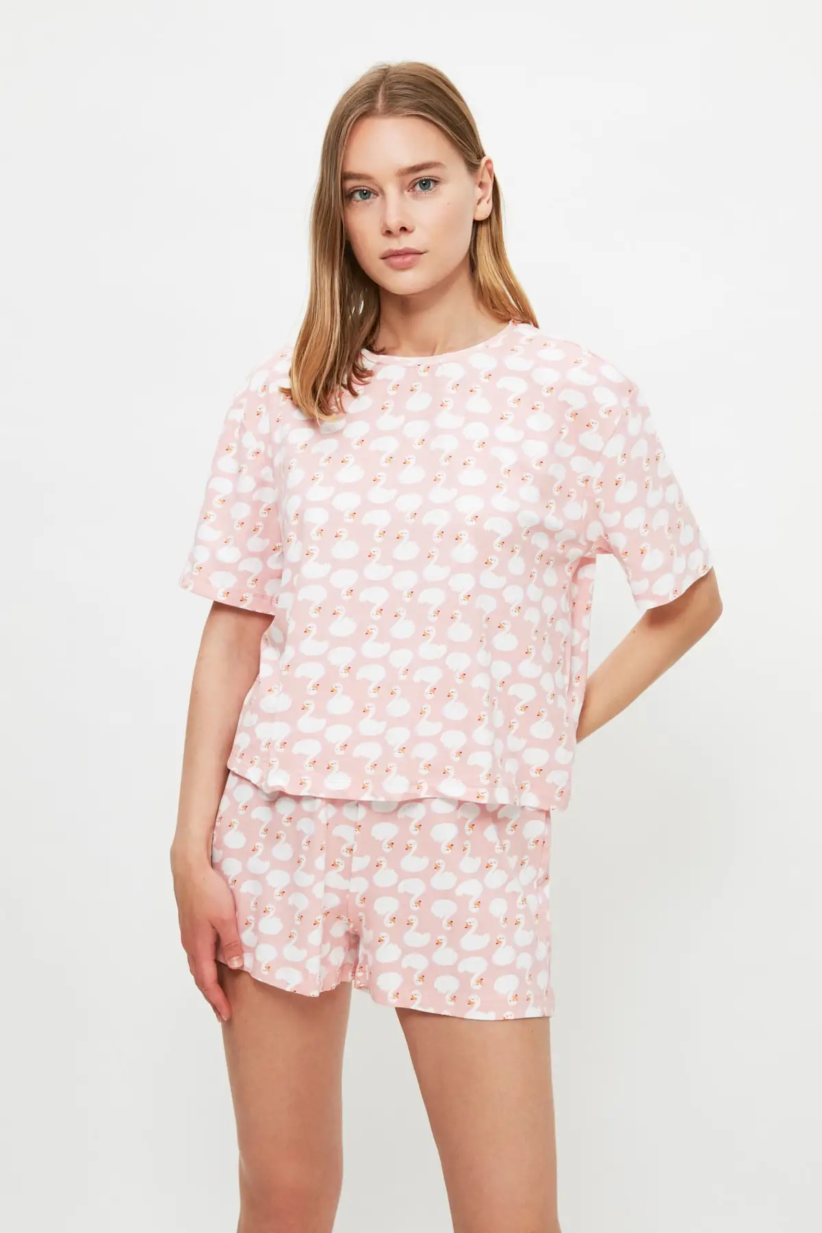 

Trendyol Printed Knitted Pajamas Set THMSS21PT1479