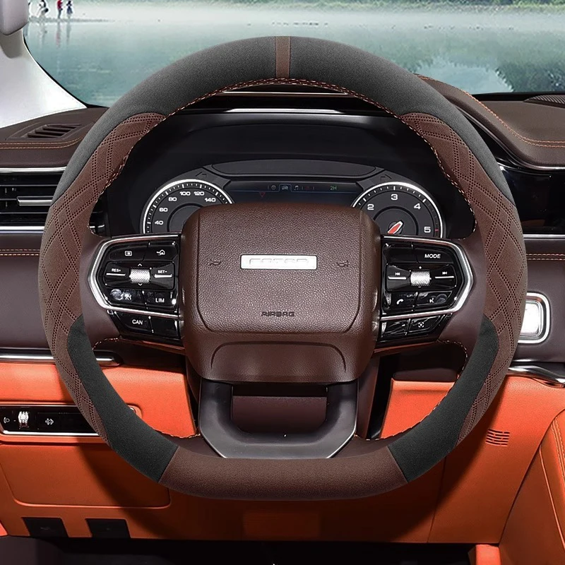 Для Foton Mars7 Mars 9, автомобильный чехол на руль, замшевые ультратонкие нескользящие дышащие чехлы на ручки, всесезонные