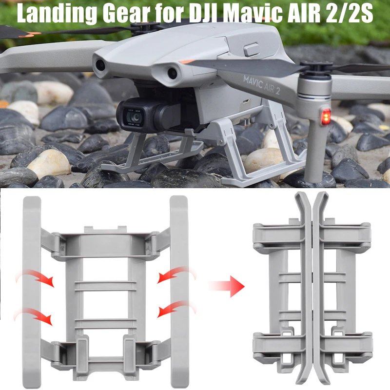 

Складное шасси для DJI Mavic AIR 2/2S удлинитель высоты дрона длинные ножки подставка быстросъемный карданный защитный аксессуар