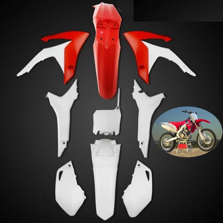 

Dirt Bike Dual Sport Complete Fairing Body Kit For Honda CRF250R CRF450R Frame Guard Fender Radiator Shroud Airbox Cover Mudguar