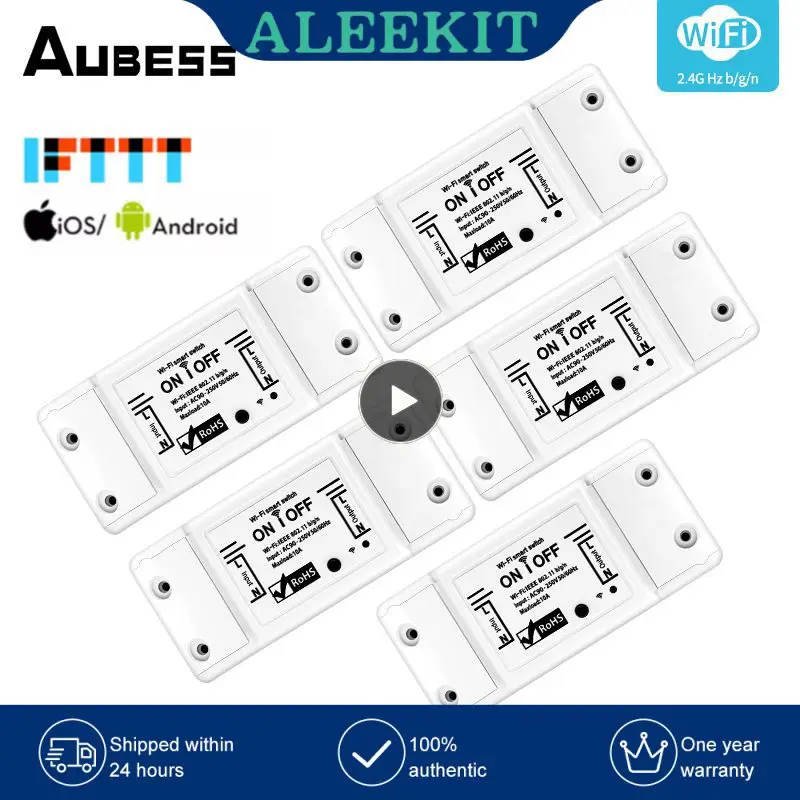 

1~10PCS Wireless Switch App Remote Control Wifi Smart Light Switch Diy Smart Home Mini Breaker Module Tuya 10a